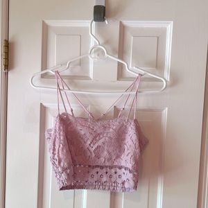 Dee Elly lace cropped top